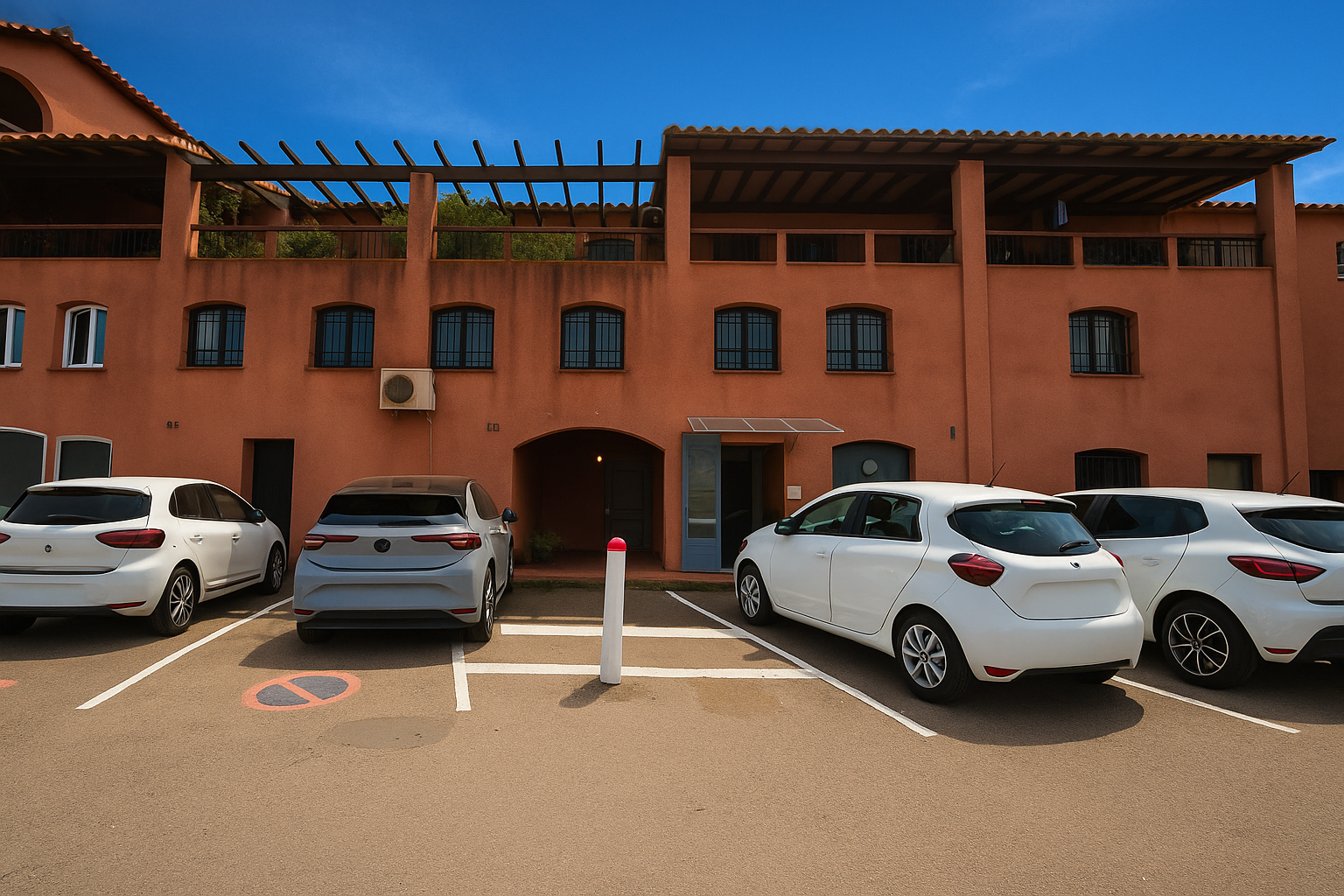 Vue de la résidence coté terrasse